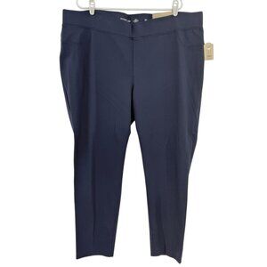 St Johns‎ Bay Women's Pull-on Skinny Leg Comfort Stretch Navy Leggings Sz 3X NWT